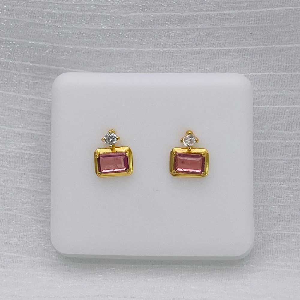 Pink Tourmaline S925 Earrings